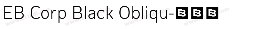 EB Corp Black Obliqu字体转换